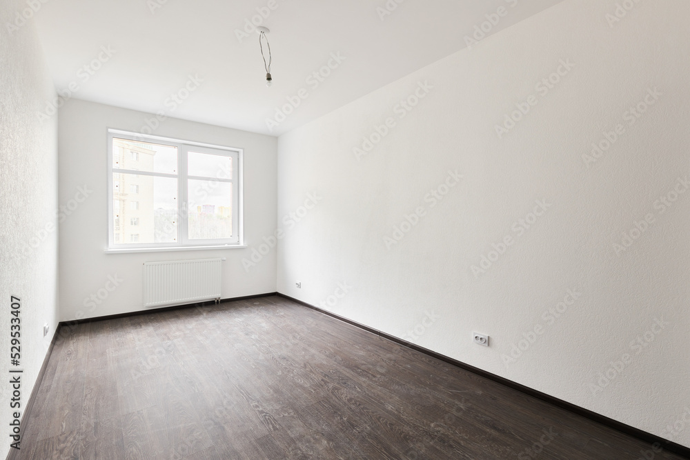Empty white room without decoration and renovation Empty white room without decoration and renovation