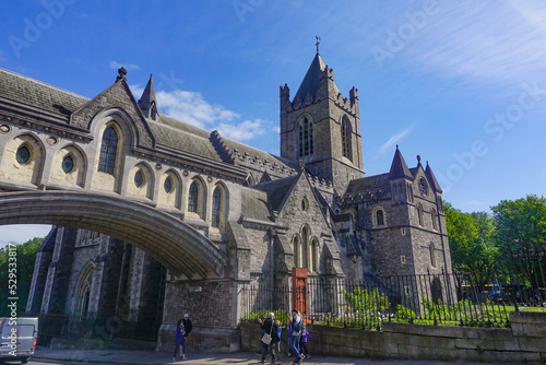 Dublin, Ireland: Christ Church Cathedral, founded in the early 11th century under the Vikings. It was rebuilt in stone in the 12th century, and renovated in the 19th century.