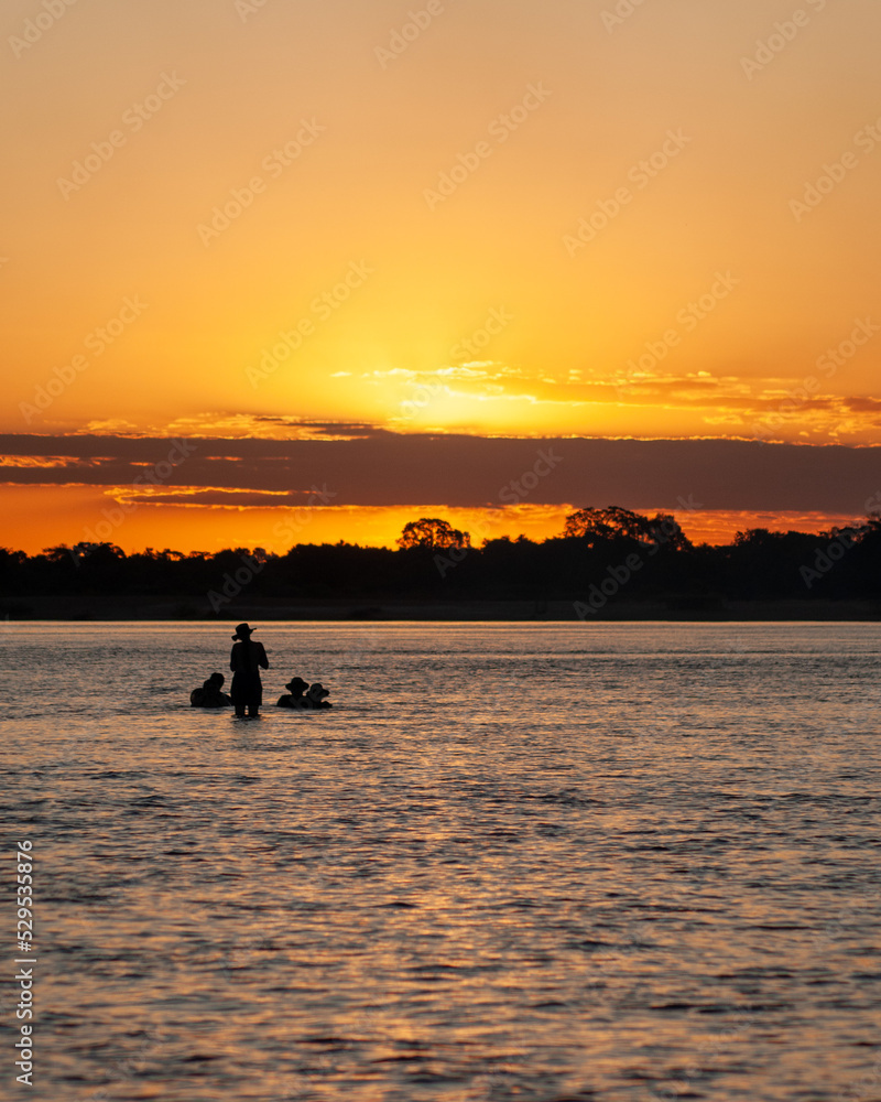 sunset on the beach