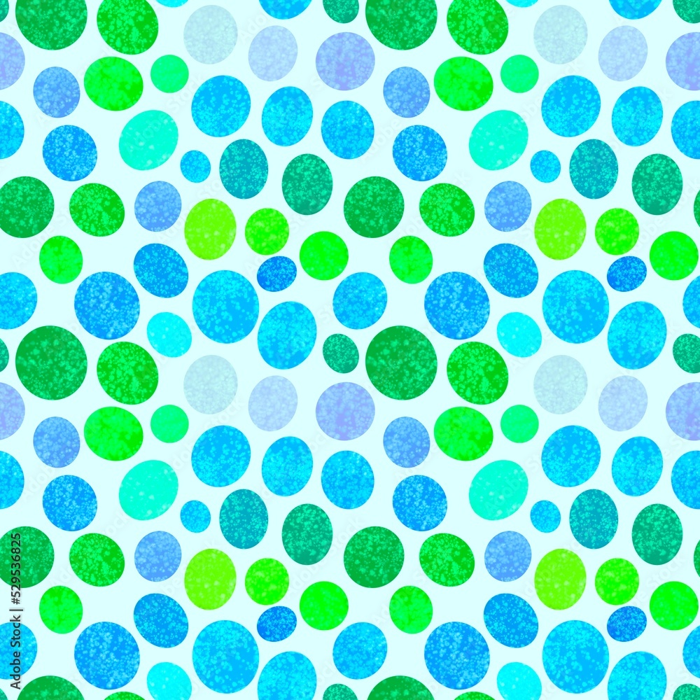 Abstract circle seamless watercolor polka dots pattern for fabrics and wrapping paper and kids clothes print