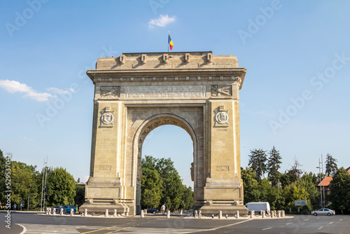 Canvastavla Monumental Triumphal Arch in Bucharest, Romania