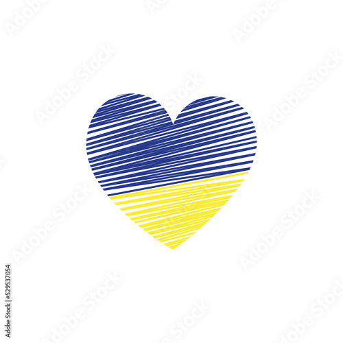 Pray for Ukraine sign. Vector isolated on white background 