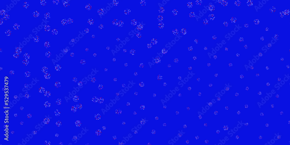 Light blue, red vector natural backdrop with flowers. Light blue, red vector natural backdrop with flowers.