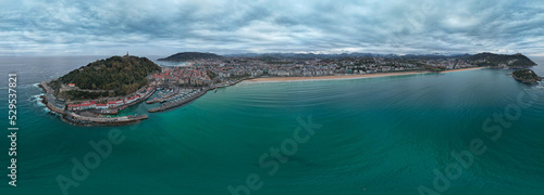Donostia-San Sebastian located on the Bay of Biscay- aerial view 23