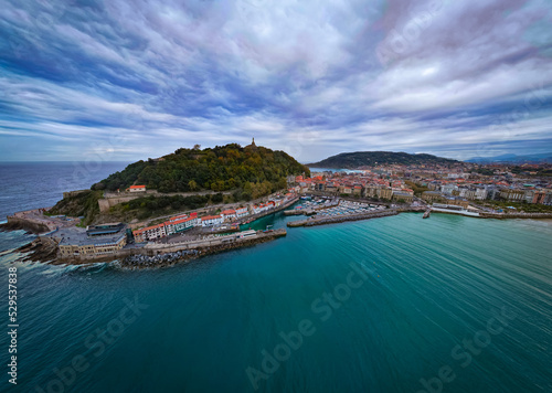 Donostia-San Sebastian located on the Bay of Biscay- aerial view 20