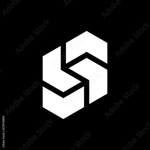 Letter S arrow creative abstract logo design