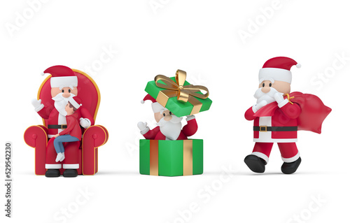 Christmas Set. 3D Illustration