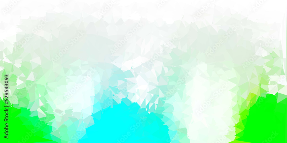 Obraz premium Light green vector poly triangle layout.