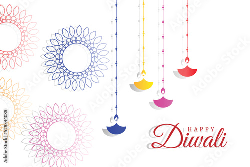 happy diwali greeting card background