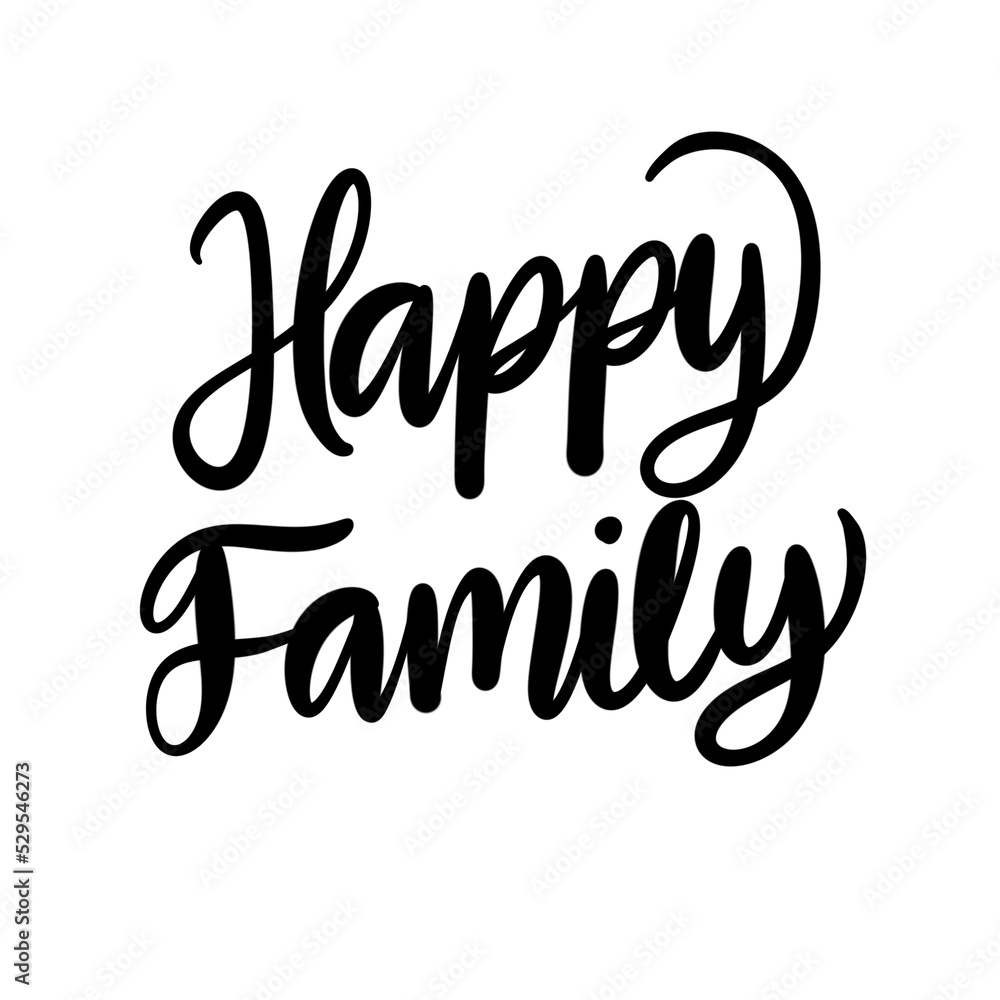 Happy Family lettering