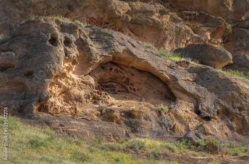 Singing rocks of the Bolshoe Bogdo mountain Astrakhan region, Bogdinsky-Baskunchaksky Reserve