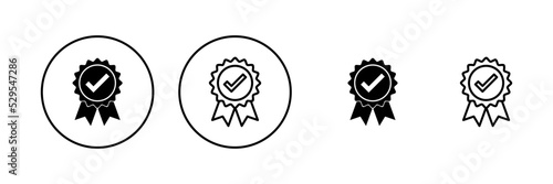 Approved icon vector. Certified Medal Icon