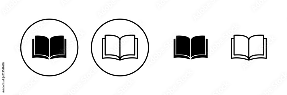 Book icon vector. open book sign and symbol. ebook icon Book icon vector. open book sign and symbol. ebook icon