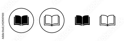 Book icon vector. open book sign and symbol. ebook icon