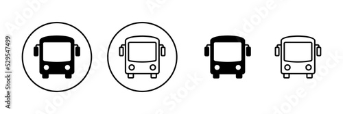 Bus icon vector. bus sign and symbol