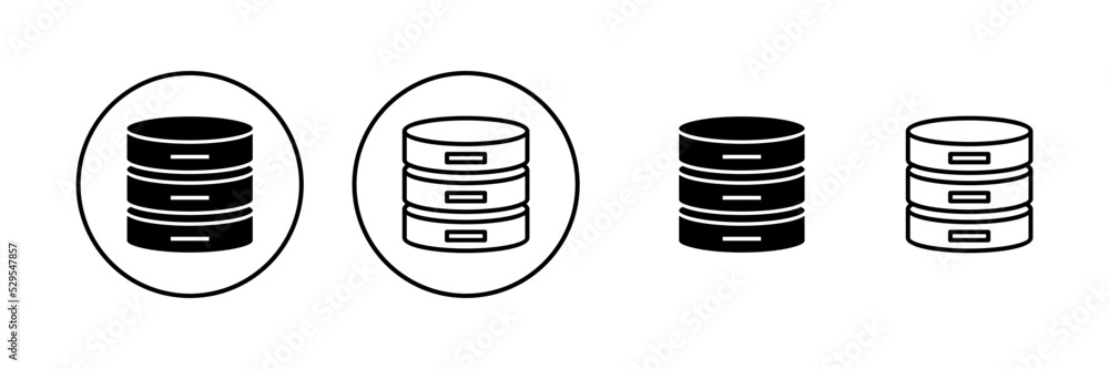 Database icon vector. database sign and symbol Database icon vector. database sign and symbol