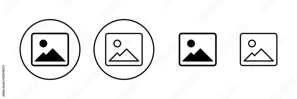 Picture icon vector. photo gallery sign and symbol. image icon Picture icon vector. photo gallery sign and symbol. image icon
