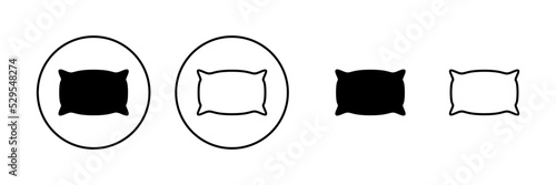 Pillow icon vector. Pillow sign and symbol. Comfortable fluffy pillow