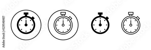 Stopwatch icon vector. Timer sign and symbol. Countdown icon. Period of time
