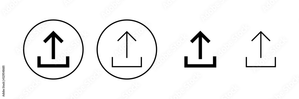 Upload icon vector. load data sign and symbol Upload icon vector. load data sign and symbol