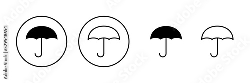 Umbrella icon vector. umbrella sign and symbol