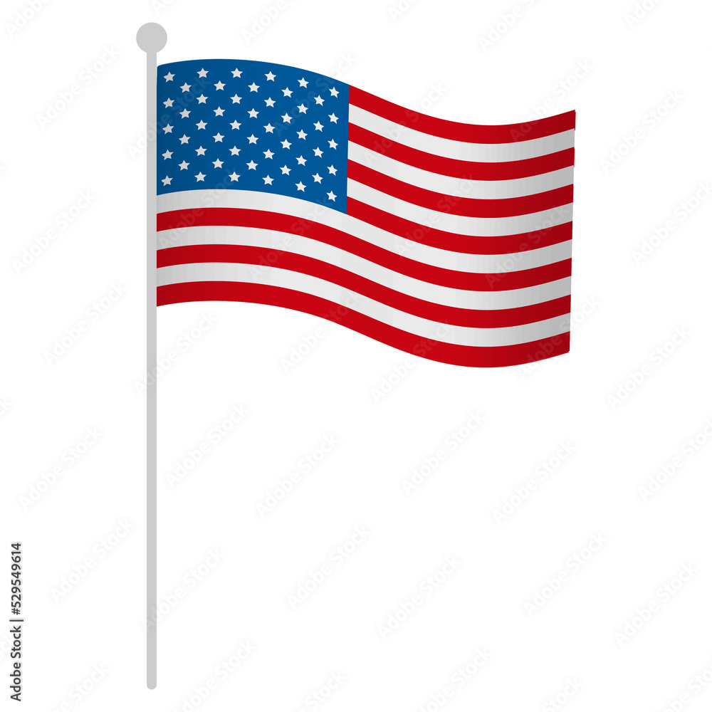 illustration-of-the-united-states-flag-waving-on-a-stick-vector-design