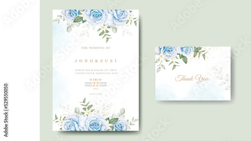 Wallpaper Mural Beautiful Floral Wreath Wedding Invitation Card Torontodigital.ca