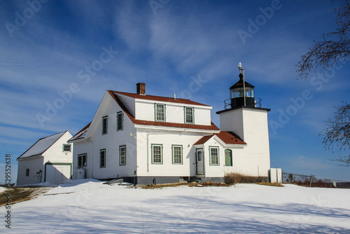 lighthouse in snow