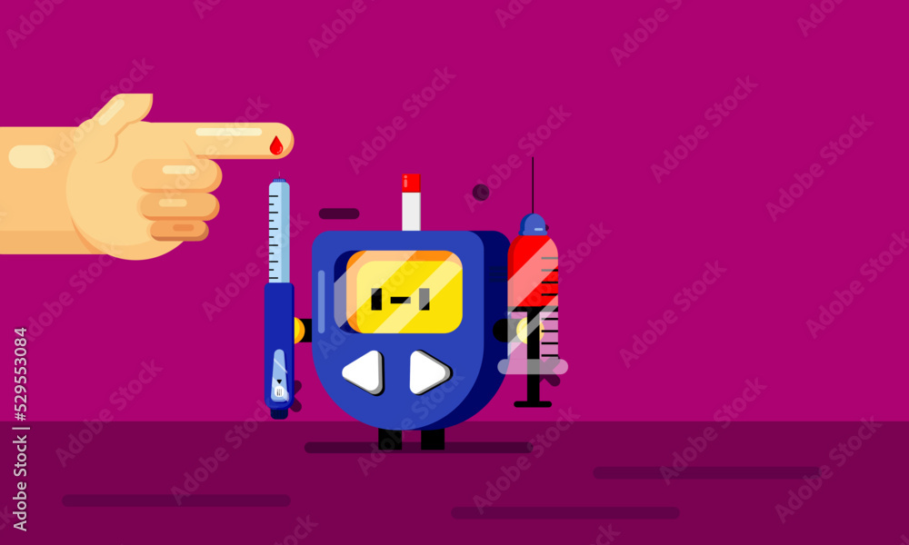 Obraz premium Hand drawn world diabetes day background