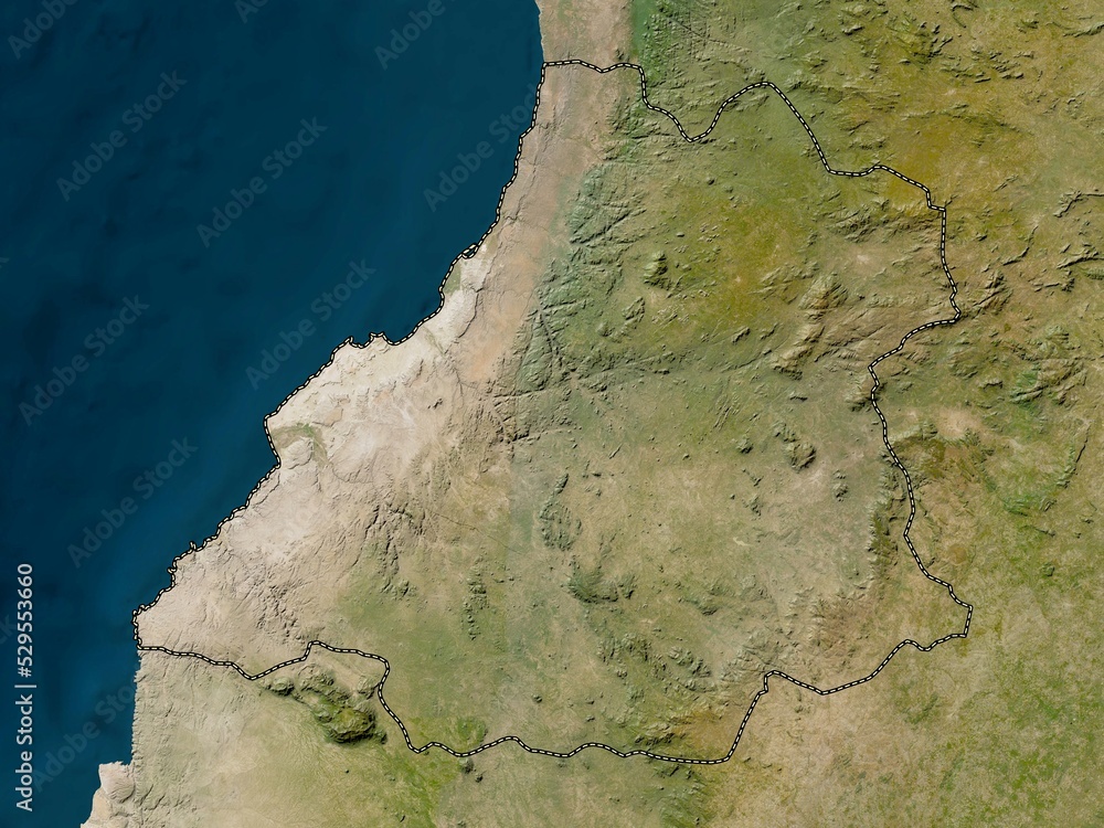 Benguela, Angola. Low-res satellite. No legend Benguela, Angola. Low-res satellite. No legend