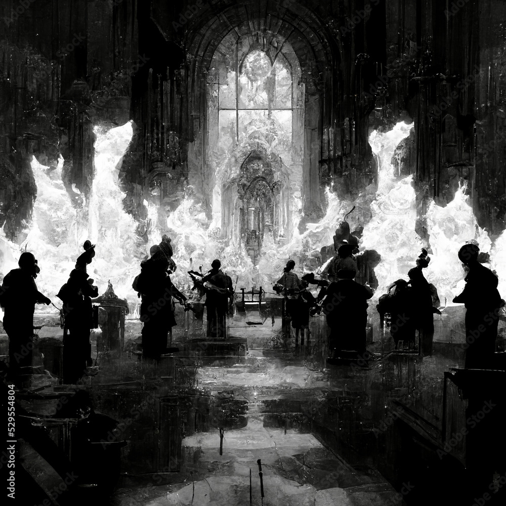 old church interiors gothic style distopic artwork old church interiors gothic style distopic artwork
