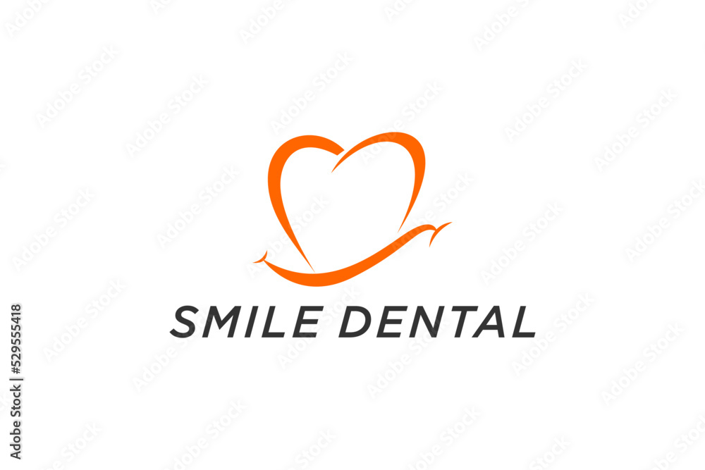 Dentist logo dental health orthodontist modern icon symbol illustration