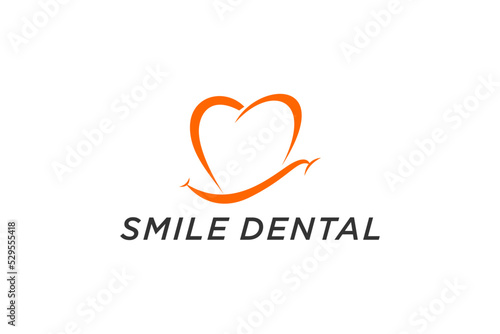 Dentist logo dental health orthodontist modern icon symbol illustration