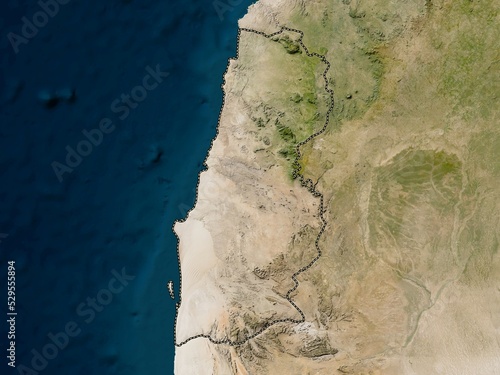 Namibe, Angola. Low-res satellite. No legend