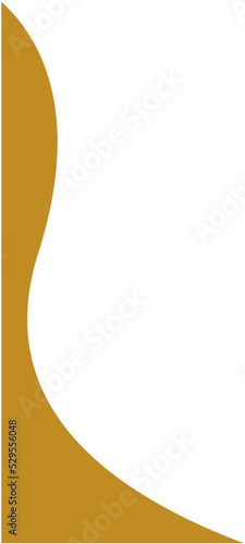 Aesthetic Corner Design Shape Vector. Wavy Corner Border Shape Design.
