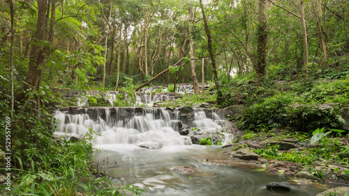 Waterfall in Namtok Samlan National Park. Beautiful nature at Saraburi province Thailand