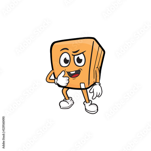 box character cartoon mascot vector