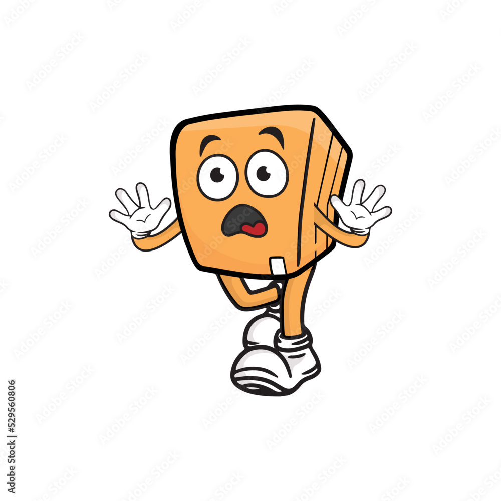 Fototapeta premium box character cartoon mascot vector
