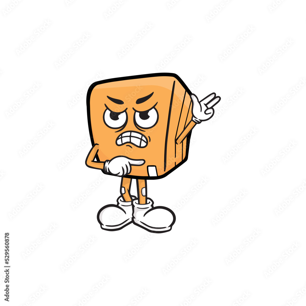 box character cartoon mascot vector