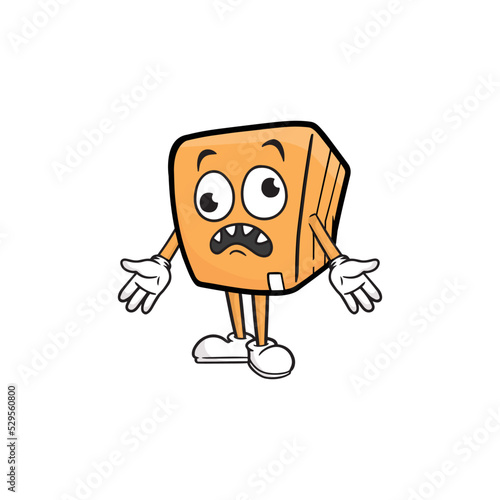 box character cartoon mascot vector