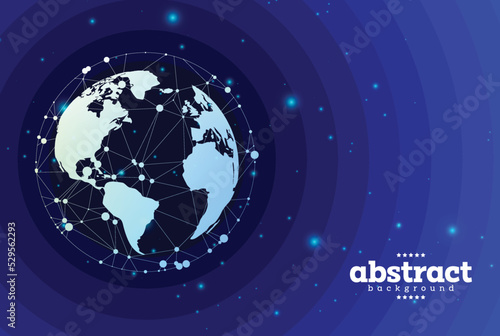 world map global shape with layer striped cosmology astronomy innovation theme background can be use for advertisement poster banner website cover brochure template package design vector eps.