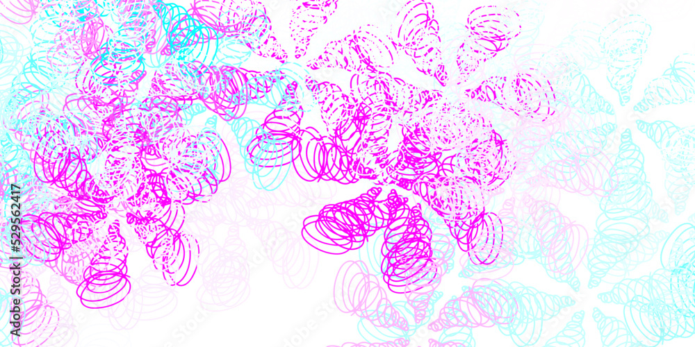 Light pink, blue vector background with bows. Light pink, blue vector background with bows.