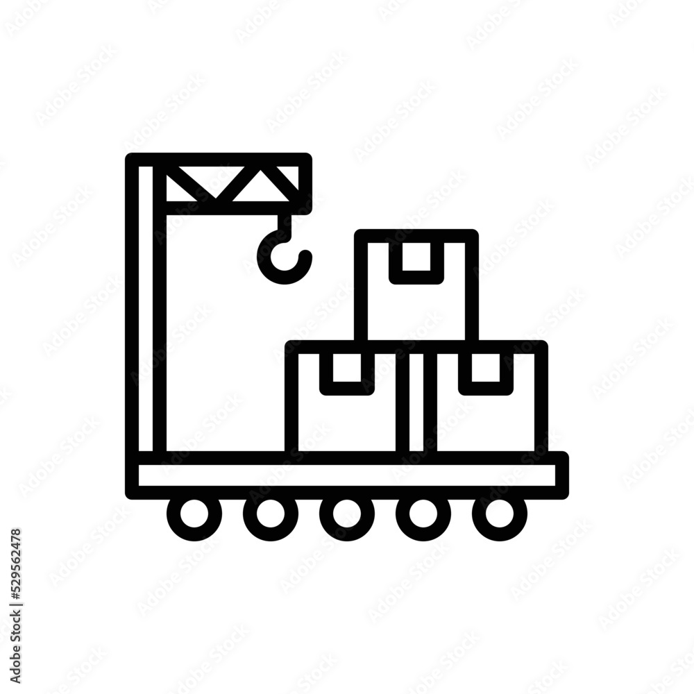 Black line icon for bulk Black line icon for bulk