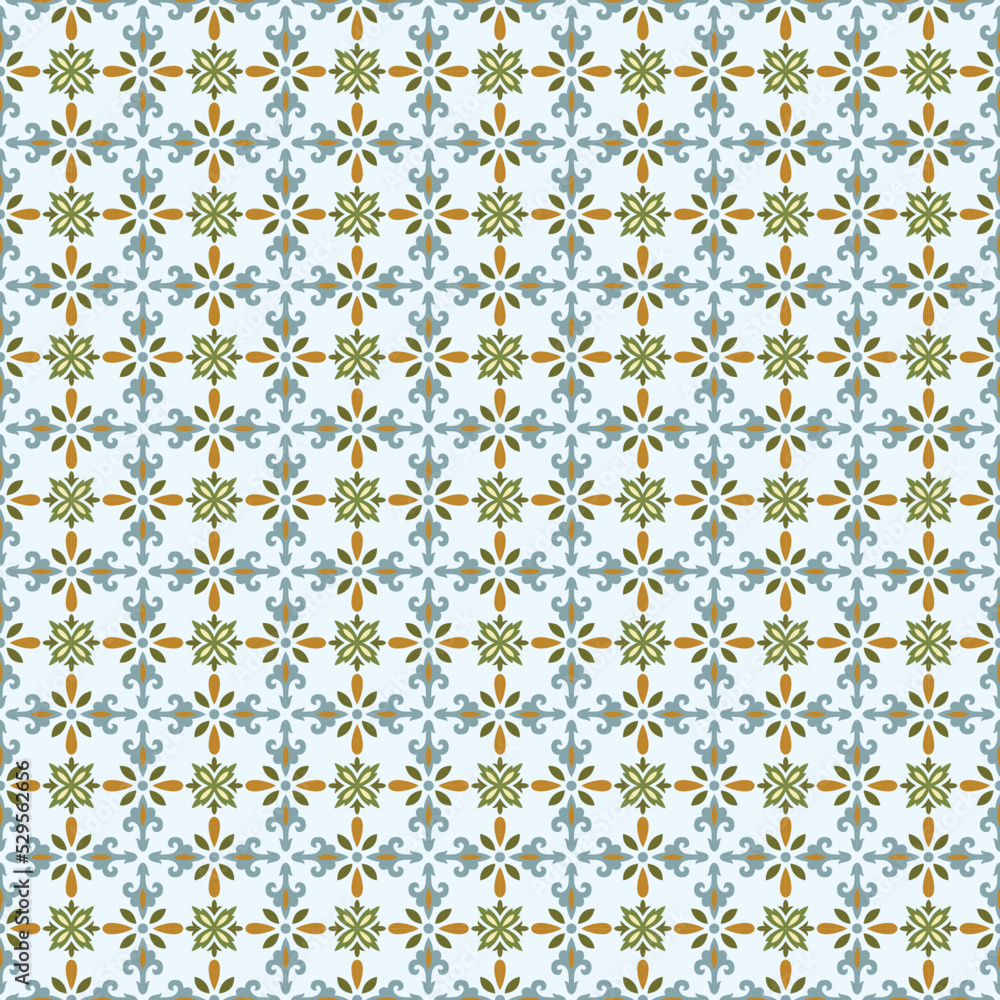 tile pattern, Modern seamless background for ceramic, batik, textile, paper, gray, wall, tiled, decorative wallpaper, Portugal ornament, pottery folk print, Spanish tableware, vintage tiles, vector