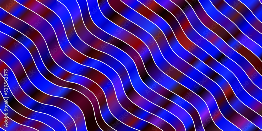 Dark Blue, Red vector texture with curves. Dark Blue, Red vector texture with curves.