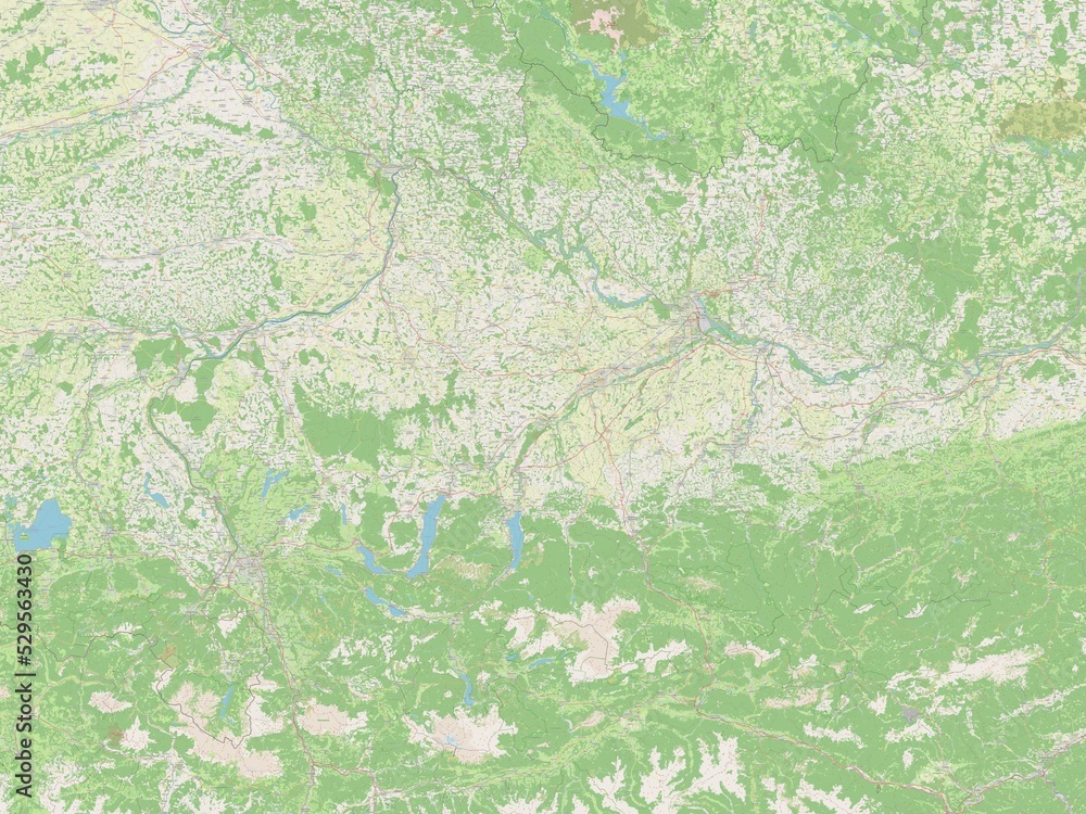 Oberosterreich, Austria. OSM. No legend Oberosterreich, Austria. OSM. No legend