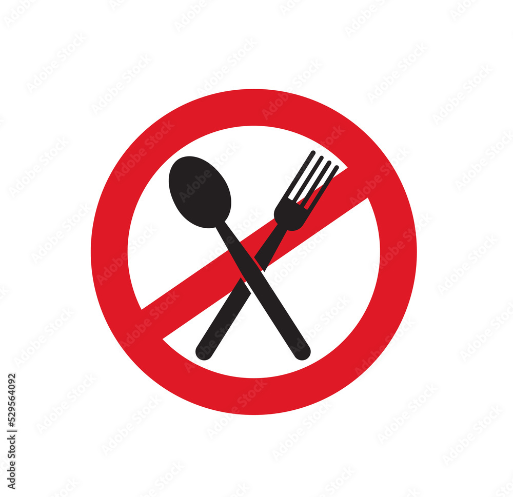 food ban sign. vector illustration food ban sign. vector illustration