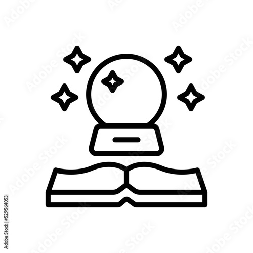 Black line icon for mystery