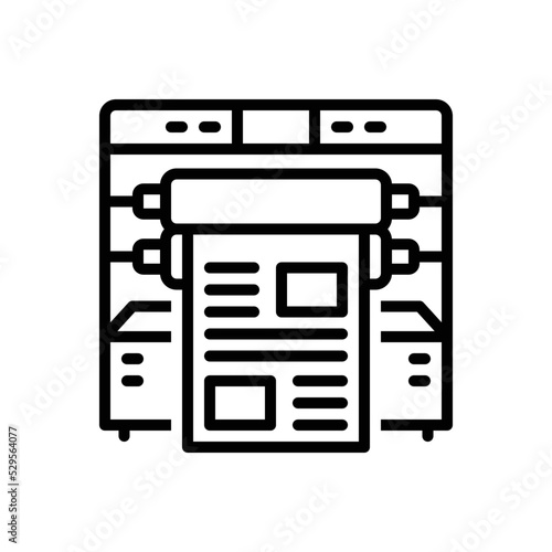 Black line icon for offset