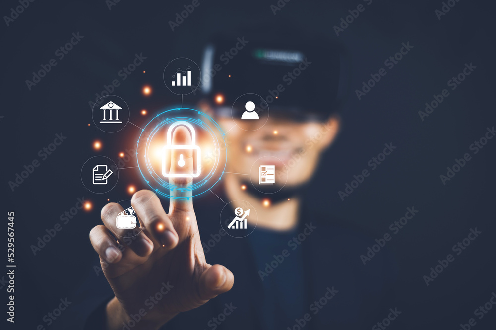 User login Fingerprint scan provides security access with biometrics identification. Business Technology Safety Internet Network Concept User login Fingerprint scan provides security access with biometrics identification. Business Technology Safety Internet Network Concept